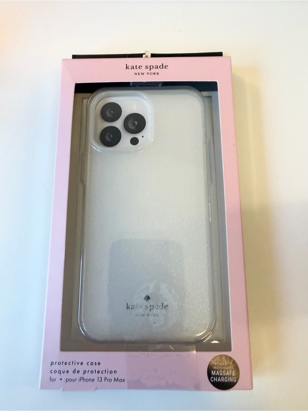 kate spade New York Iridescent Floral Clear iPhone 13 Pro Max Case MagSafe *NIB*